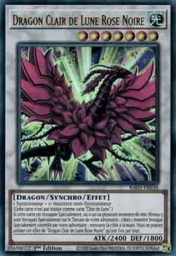 Yu Gi Oh ! Dragon Clair de Lune Rose Noire RA03-FR038 Ultra Rare en Francais - Image 1