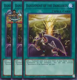 Yugioh! 3x Banishment of the Darklords MZMU-EN112 Rare 1st Ed NM - Image 1