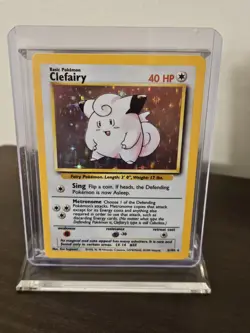Pokemon TCG Clefairy Base Set Holo Rare Card 5/102 40 HP Wizards of the Coast - Image 1