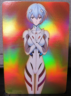 Rei Ayanami Neon Genesis Waifu Art Card Shiny Holo NM CCG Collectible Anime - Image 1