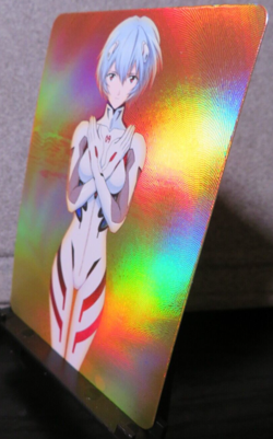 Rei Ayanami Neon Genesis Waifu Art Card Shiny Holo NM CCG Collectible Anime - Image 2