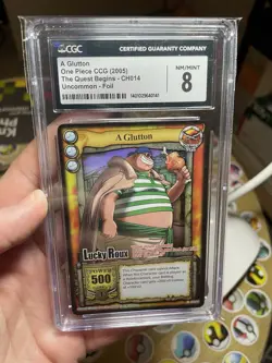 Vintage One Piece TCG A GLUTTON! CH014, 2006 CCG Holo CARD Gem Mint CGC 8 - Image 2