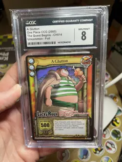 Vintage One Piece TCG A GLUTTON! CH014, 2006 CCG Holo CARD Gem Mint CGC 8 - Image 3
