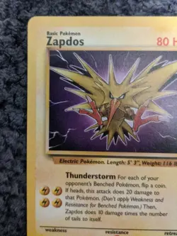 Zapdos 30/62 Fossil Rare Non Holo NM 1999 Pokemon Card WOTC - Image 5