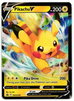 Pikachu V SWSH285 - SWSH Black Star Promo Pokemon TCG - NM Card - Image 1