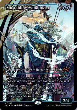 Mu Yanling, Wind Rider SHOWCASE FOIL Aetherdrift Magic MTG NM - Image 1