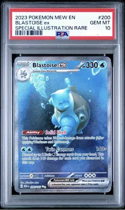 Scarlet and Violet 151 Pokemon Blastoise EX #200- PSA 10 GEM MINT - Image 1