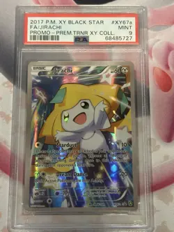 2017 Pokemon Xy Black Star Promo Fa/Jirachi #XY67a PSA 9 - Image 1