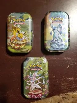 Pokemon TCG Prismatic Evolutions Mini Tins - Lot Of 3 Factory Sealed Tins - Image 1
