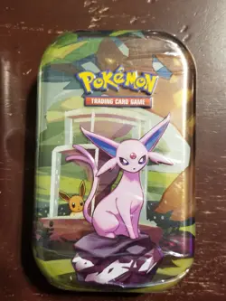 POKEMON TCG SCARLET & VIOLET PRISMATIC EVOLUTIONS MINI TIN X8 FULL ART SET *NEW* - Image 4