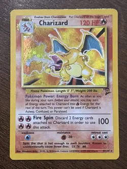 Pokemon TCG Charizard 004/130 Base Set 2 Holo Rare LP - Image 1