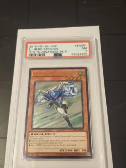 Elemental HERO Stratos (UTR) OP09-EN001 OTS Tournament Pack 9 Unlimited - PSA 7 - Image 1
