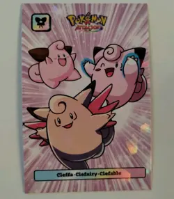 Cleffa Clefairy Clefable Pokemon Attacks 2 Cracked Ice Holo Card - Image 1