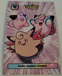 Cleffa Clefairy Clefable Pokemon Attacks 2 Cracked Ice Holo Card - Image 2