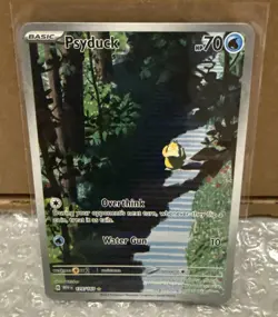 Pokemon TCG Psyduck Scarlet & Violet Holo Illustration Card 175/165 NM English - Image 1