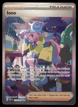 Pokemon Cards Iono 237/091 Paldean Fates Special Illustration Rare NM - Image 1