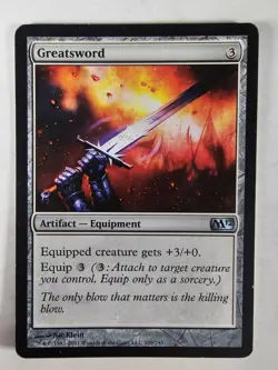 MTG Magic The Gathering Greatsword M12 Artifact Equipment Commander - Image 1