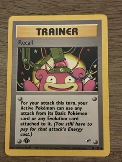 Pokemon TCG Recall Trainer Gym Heroes 1st Edition 116/132 Uncommon Regular - Image 1