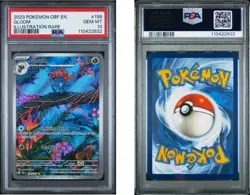 POKEMON OBSIDIAN FLAMES ILLUSTRATION RARE 198 GLOOM PSA 10 - Image 2
