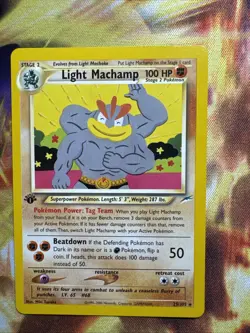 Pokemon Neo Destiny 1st Edition Light Machamp 25/105 - Image 1
