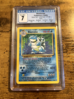 1999 Pokemon Base Set Unlimited Blastoise Holo 2/102 BGS 7 NEAR MINT WOTC - Image 1
