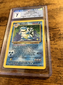 1999 Pokemon Base Set Unlimited Blastoise Holo 2/102 BGS 7 NEAR MINT WOTC - Image 2
