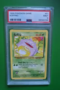 Koffing Base Set PSA 9 Pokemon 51/102 TCG 1999 Unlimited - Image 1