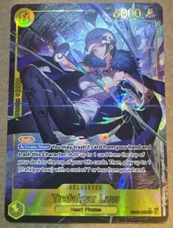 One Piece TCG Trafalgar Law Alt Art SEC EB03-062 Heroines Edition English NM - Image 1