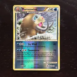 Mamoswine 5/102 Pokemon Triumphant HS Reverse Holo Rare Card MP - Image 1