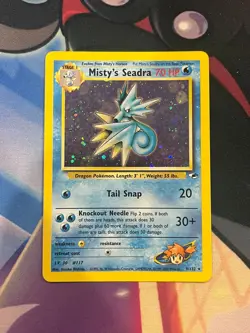 Misty's Seadra 9/132 Gym Heroes Holo Unlimited Pokemon Card - Image 1