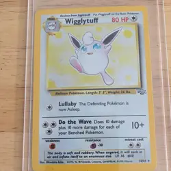 Pokemon Wigglytuff Jungle Holo Rare Unlimited 16/64 English TCG Card Balloon - Image 1