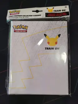 Pokemon 25th Anniversary First Partner Collector’s Binder Train On Pikachu NEW 820650809606 - Image 1