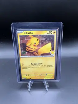 💫Swirl🌀Pikachu Cosmos Holo Promo Card + Coin (Pokemon Day 2026) - Image 1