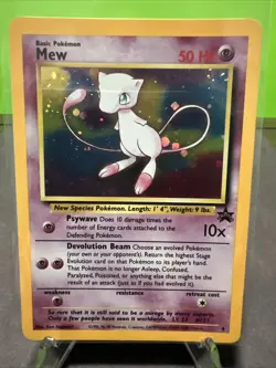 2000 Pokemon Black Star Mew #9 Holo Promo Pokemon League - Image 1