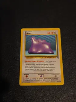 1999 Pokemon WOTC Fossil Ditto Non-Holo 18/62 HP - Image 1