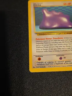 1999 Pokemon WOTC Fossil Ditto Non-Holo 18/62 HP - Image 3