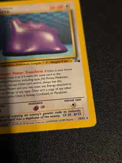 1999 Pokemon WOTC Fossil Ditto Non-Holo 18/62 HP - Image 4