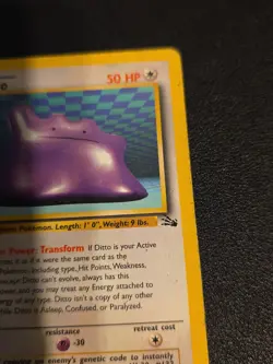 1999 Pokemon WOTC Fossil Ditto Non-Holo 18/62 HP - Image 5
