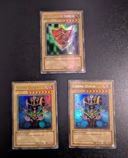 Yu-Gi-Oh! Vintage Holo Lot MP1 Promo - Cosmo Queen x2 & Millennium Shield - Image 2