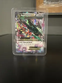 Pokemon TCG Mega-Rayquaza EX Roaring Skies Holo Rare Card 76/108 - Image 1