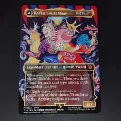 MtG card Kefka court mage / Kefka ruler of ruin. Double sided borderless. - Image 1