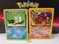 2000 Team Rocket Set | Dark Charmeleon 32/82 and Dark Wartortle 46/82 | 2 cards - Image 1