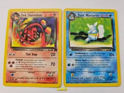 2000 Team Rocket Set | Dark Charmeleon 32/82 and Dark Wartortle 46/82 | 2 cards - Image 3