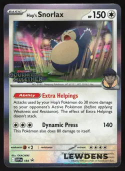 Hop's Snorlax - SVP 184 - Journey Together Prerelease Promo - Pokemon Card 3 - Image 1