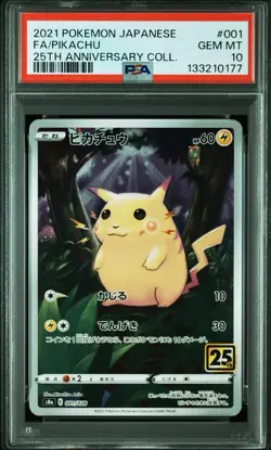 PSA 10 Pikachu 25th Anniversary Stamped 001/028 S8a 2021 Pokemon Card Japan GEM - Image 4