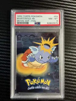 Wartortle FOIL 1999 Topps Pokemon The Movie Edt #8 Movie Edt PSA 8 *BTX - Image 1