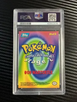 Wartortle FOIL 1999 Topps Pokemon The Movie Edt #8 Movie Edt PSA 8 *BTX - Image 2