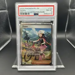2025 Pokemon Phantasmal Flames EN Dawn #129 SIR Graded PSA 8 - Image 1