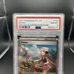 2025 Pokemon Phantasmal Flames EN Dawn #129 SIR Graded PSA 8 - Image 2