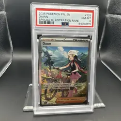 2025 Pokemon Phantasmal Flames EN Dawn #129 SIR Graded PSA 8 - Image 4